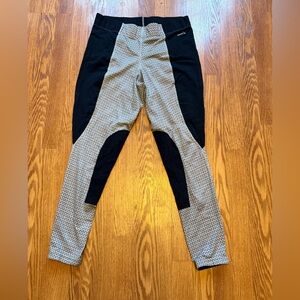 Kerrits pull on breeches, patterned/black. Large